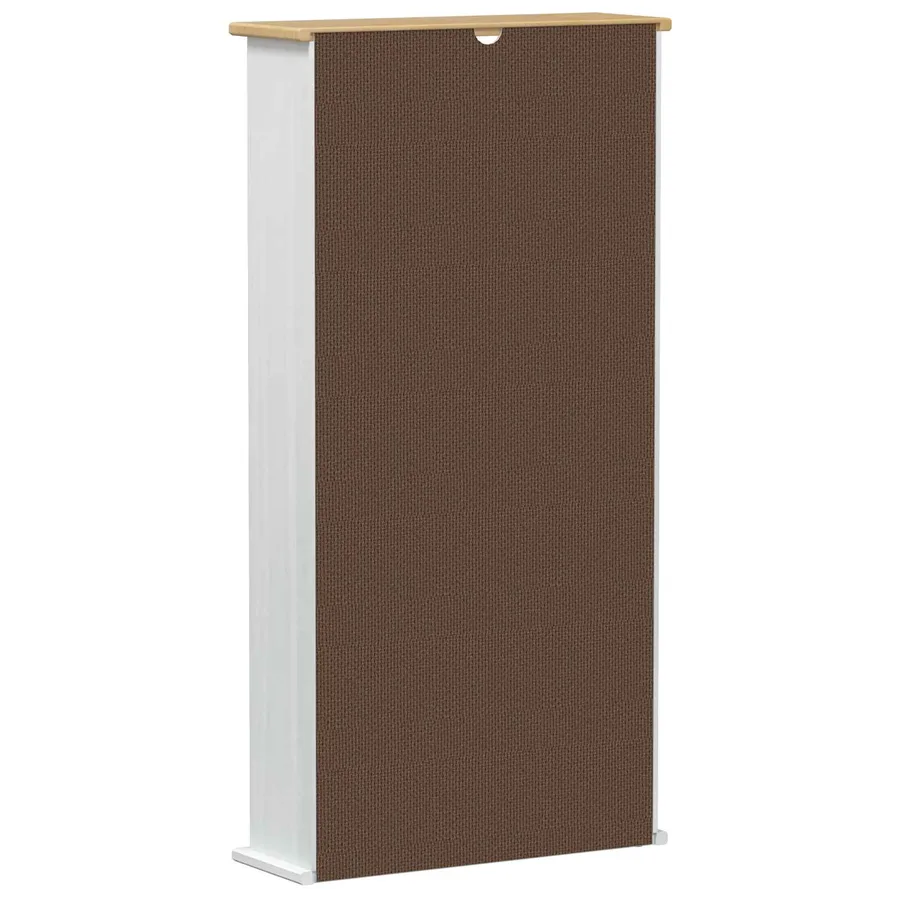 Meuble CD Blanc 52 x 17.5 x 103 cm Pin massif - 6