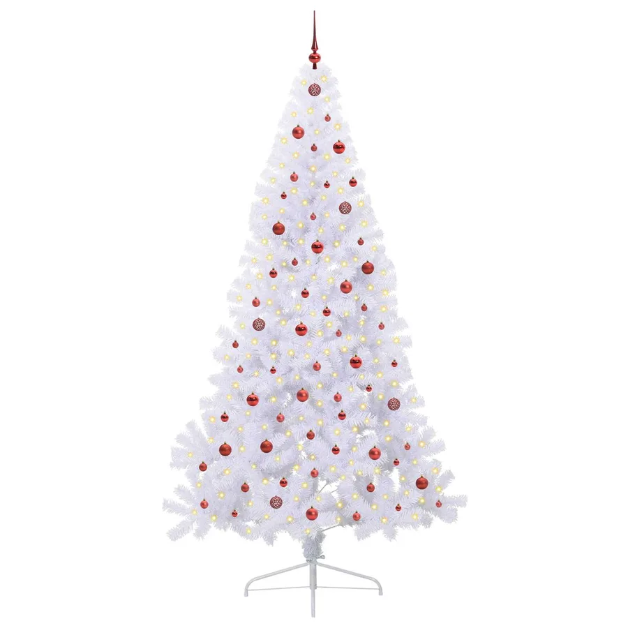 Sapin de Noël artificiel avec 300 LED Blanc 240 cm PVC et Acier - 3