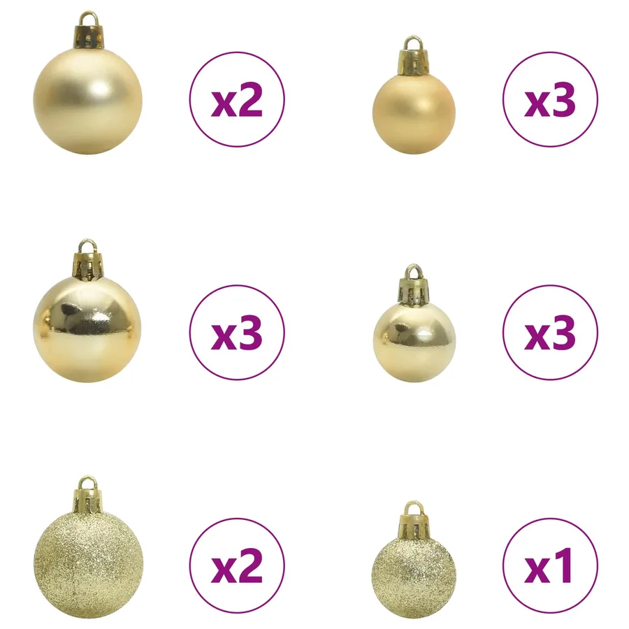 Sapin de Noël artificiel avec 150 LED Blanc 150 cm PVC et Acier - 4