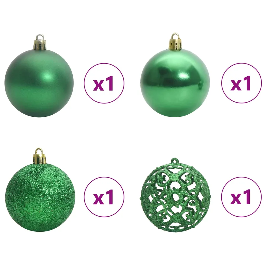 Sapin de Noël artificiel avec 150 LED Blanc 150 cm PVC et Acier - 9