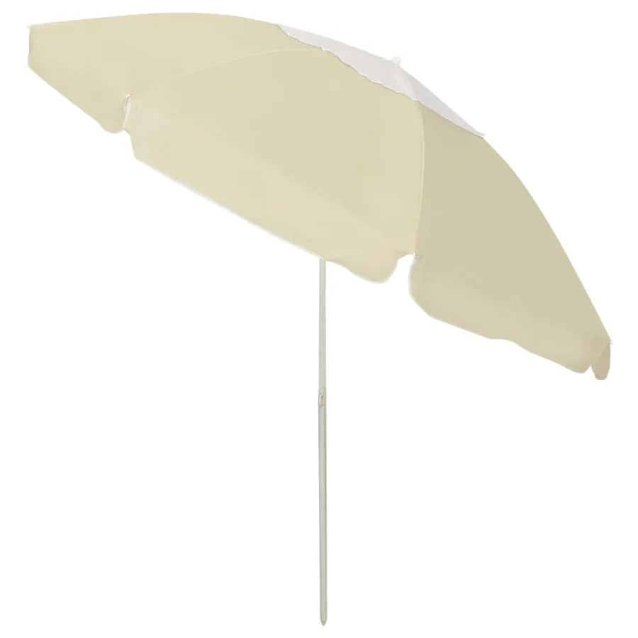 Parasol de plage jaune sable 240 cm - 3