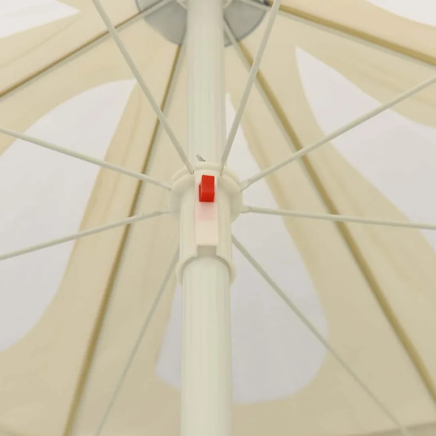 Parasol de plage jaune sable 240 cm - 5