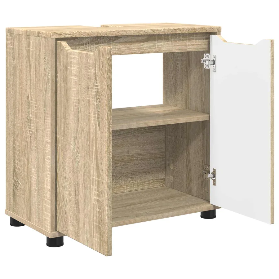 Armoire de lavabo de salle de bain Chêne Sonoma 60 x 30 x 60 cm - 5