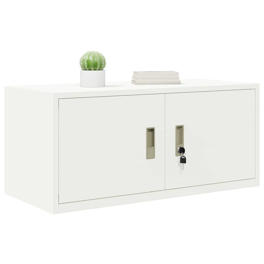 Armoire de rangement Blanc 90 x 40 x 40 cm Acier - 3