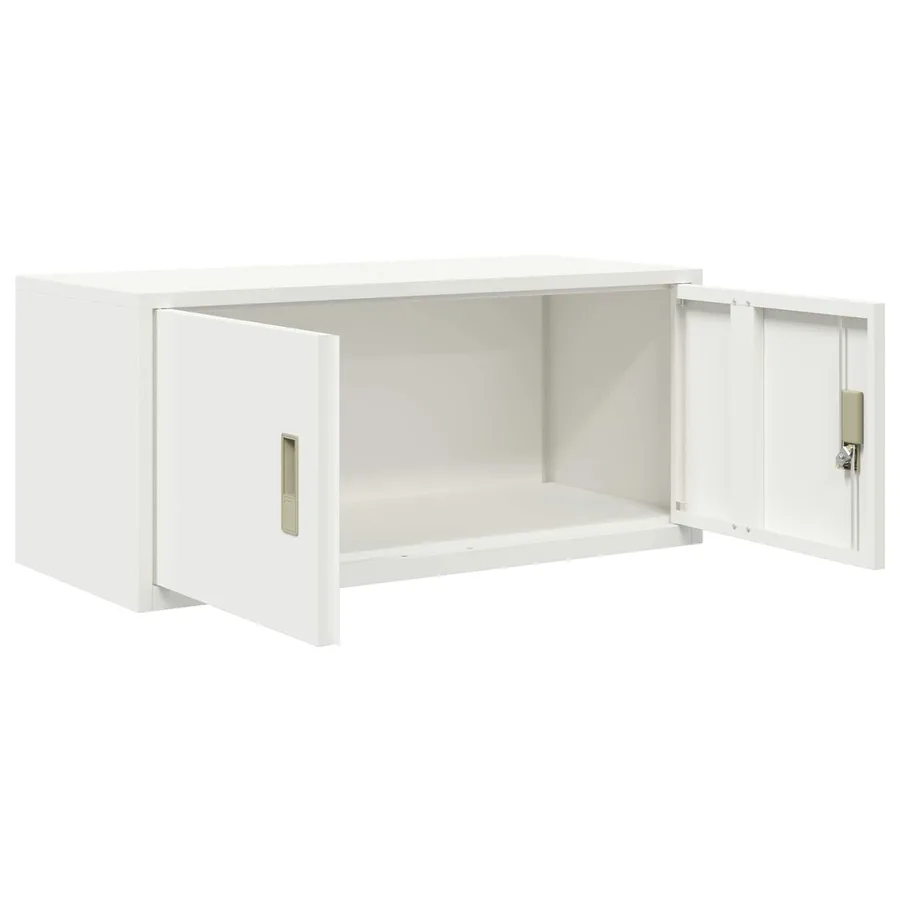 Armoire de rangement Blanc 90 x 40 x 40 cm Acier - 5