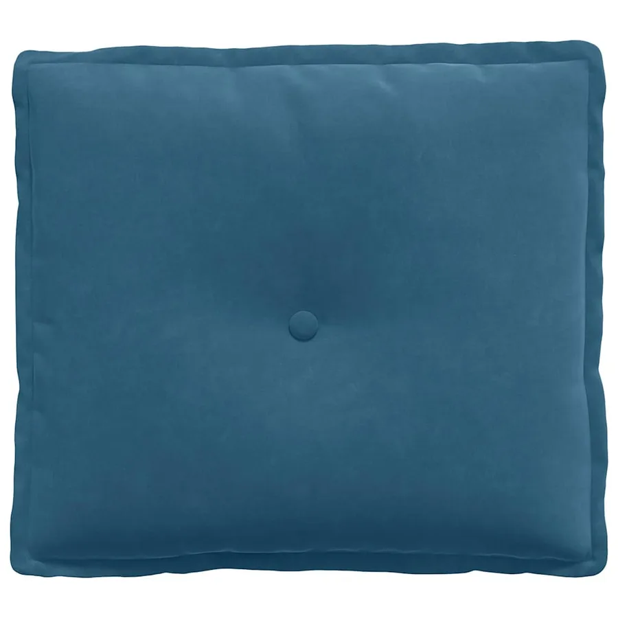 Coussin de Dos Bleu 50 x 45 cm Tissu en velours côtelé - 5