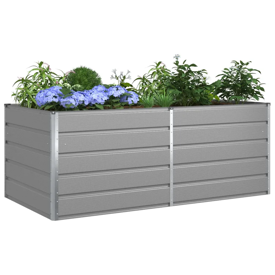 Jardinière Gris clair 195 x 100 x 75 cm Acier galvanisé - 3