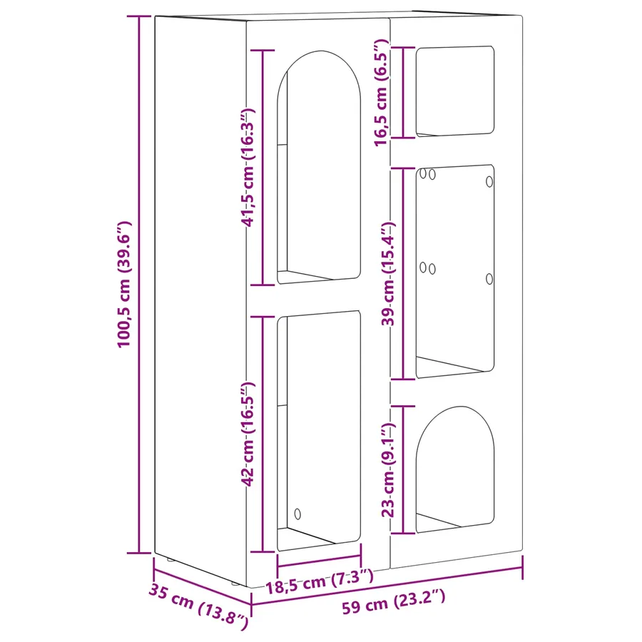 Buffet ELST Blanc 59 x 35 x 100,5 cm Bois d'ingénierie - 12