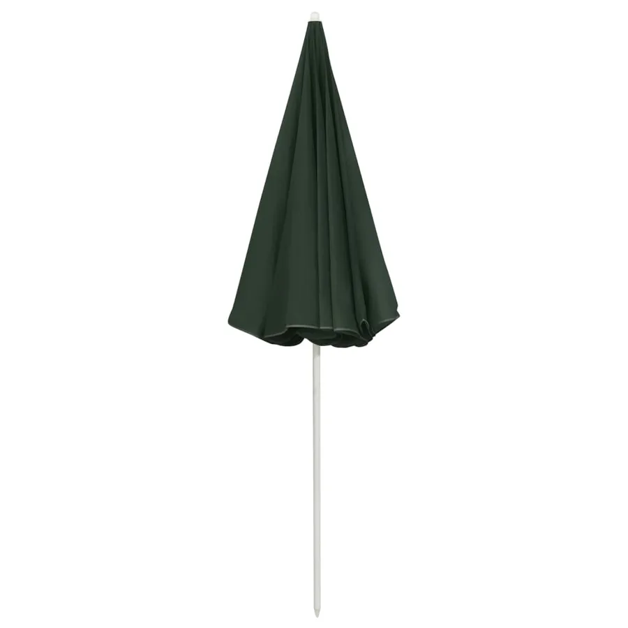 Parasol de plage vert 240 cm - 4