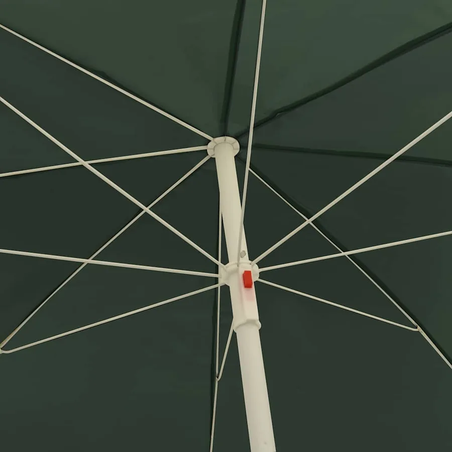 Parasol de plage vert 240 cm - 5