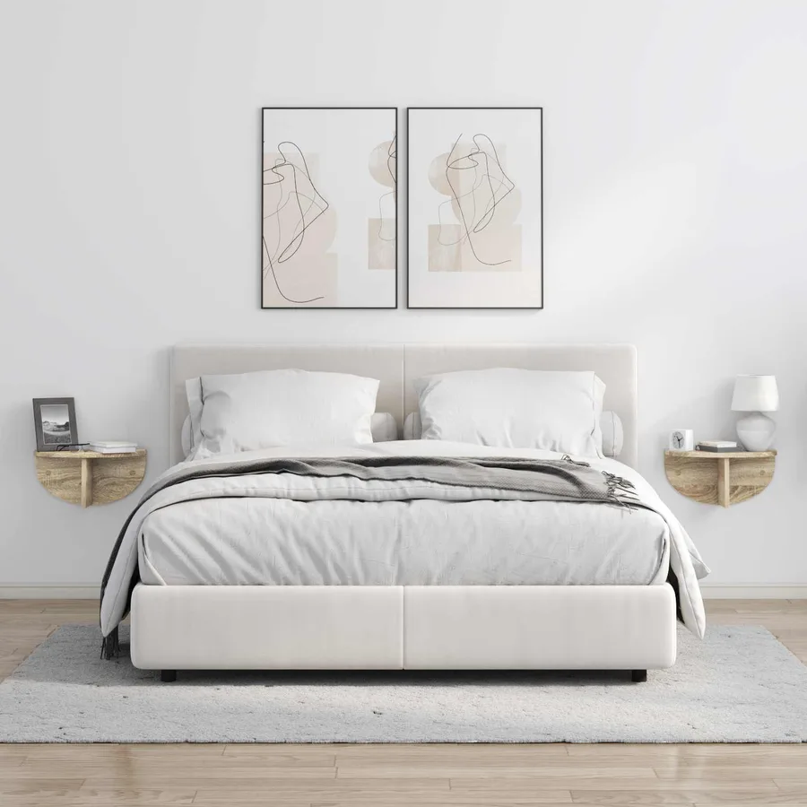 Étagère Murale Montage mural 2 pcs Chêne Sonoma 38 x 19 x 19 cm - 4