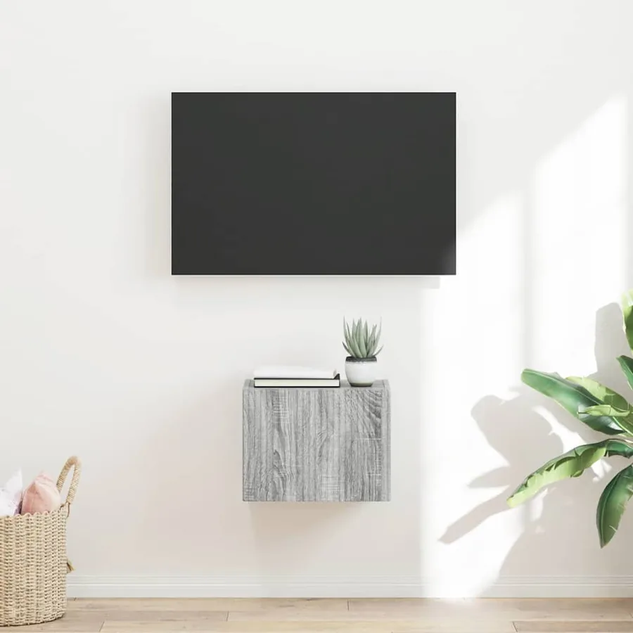 Meuble TV mural Gris Sonoma 39 x 31 x 29,5 cm Bois d'ingénierie