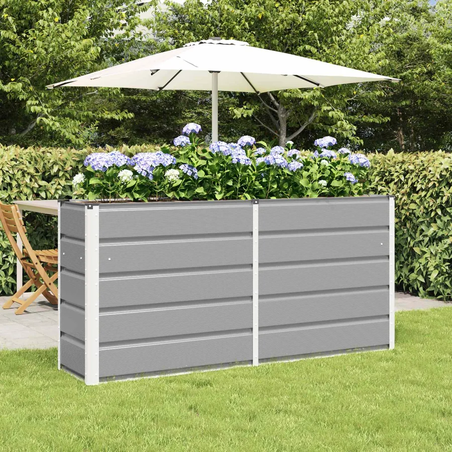 Jardinière Gris clair 160 x 40 x 75 cm Acier