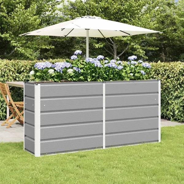 Jardinière Gris clair 160 x 40 x 75 cm Acier