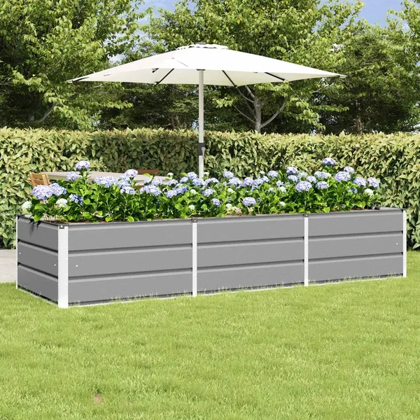 Jardinière Gris clair 240 x 80 x 45 cm Acier