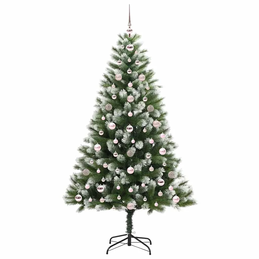 Sapin de Noël artificiel à charnière avec neige en flocons - 4
