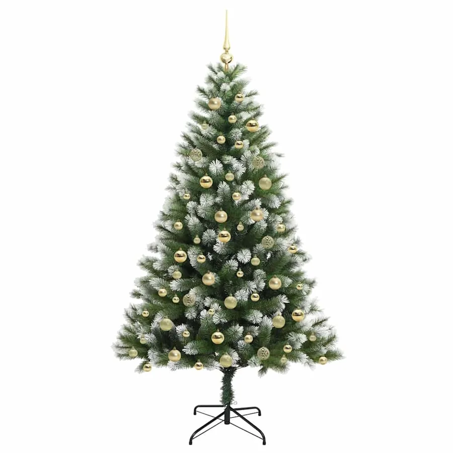 Sapin de Noël artificiel à charnière avec neige en flocons - 4