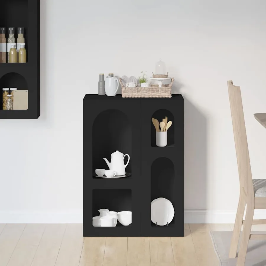 Buffet ELST Noir 59 x 35 x 80,5 cm Bois d'ingénierie - 4