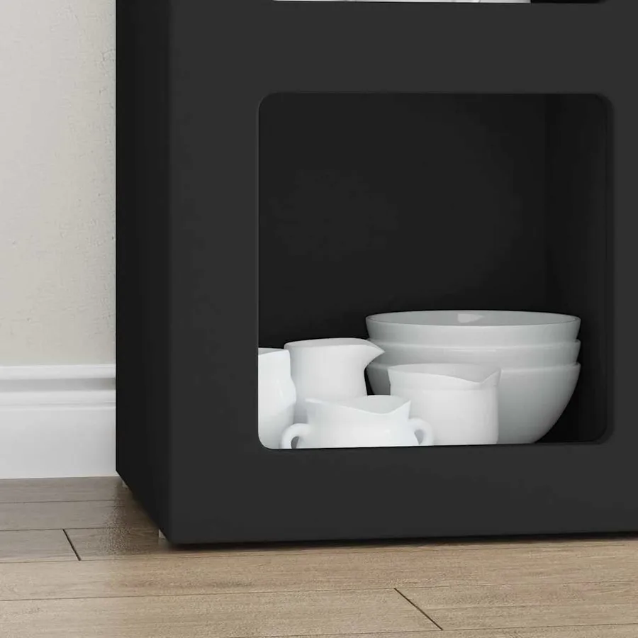 Buffet ELST Noir 59 x 35 x 80,5 cm Bois d'ingénierie - 5