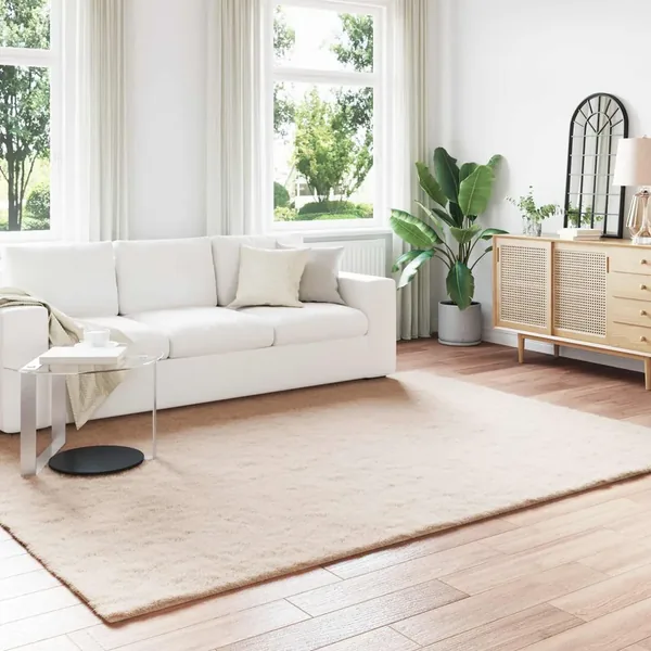 Tapis antidérapant en fausse de lapin OLITE Taupe 200 x 280 cm