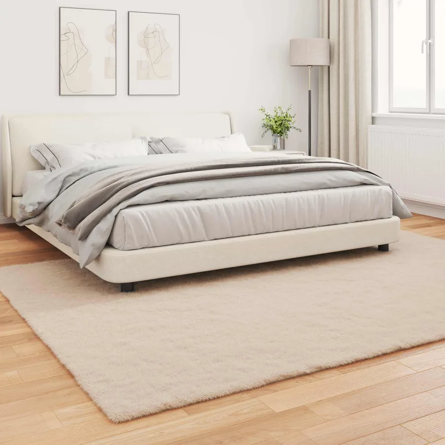 Tapis antidérapant en fausse de lapin OLITE Taupe 200 x 280 cm - 4