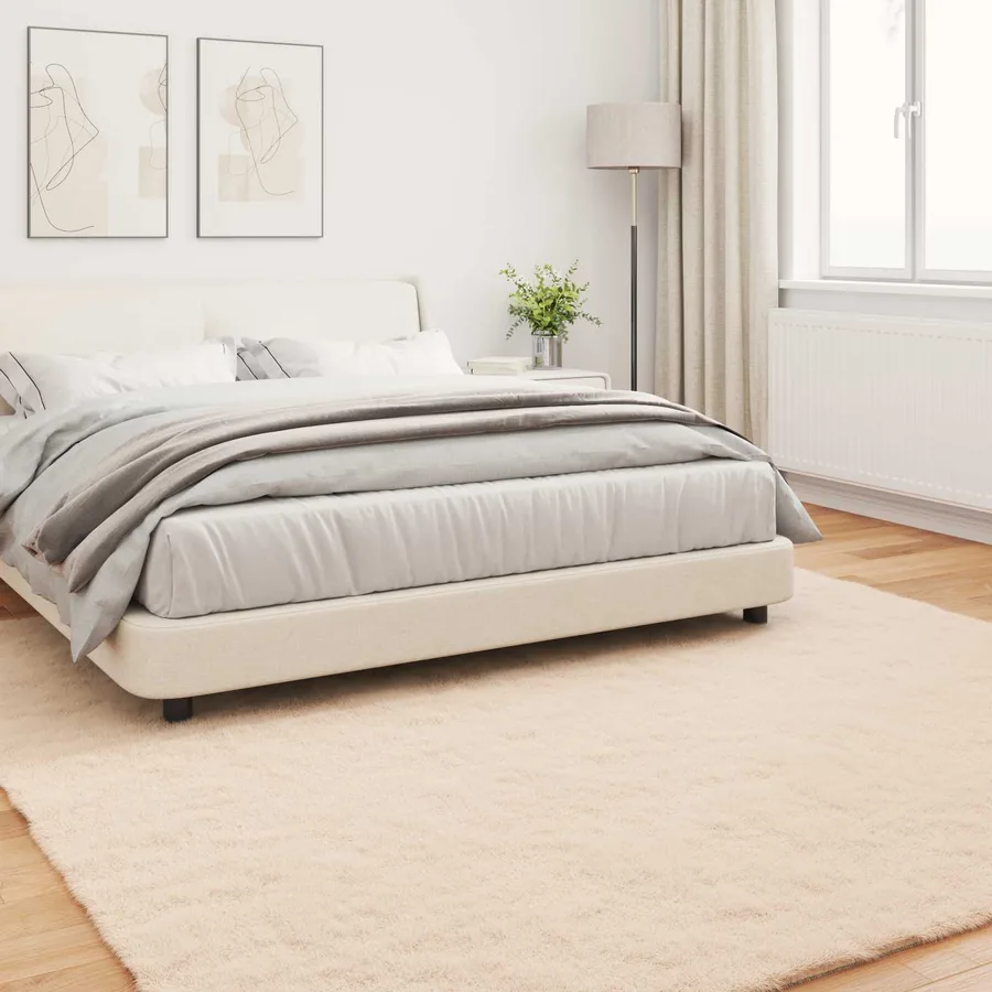 Tapis antidérapant en fausse de lapin OLITE Taupe 240 x 240 cm - 4