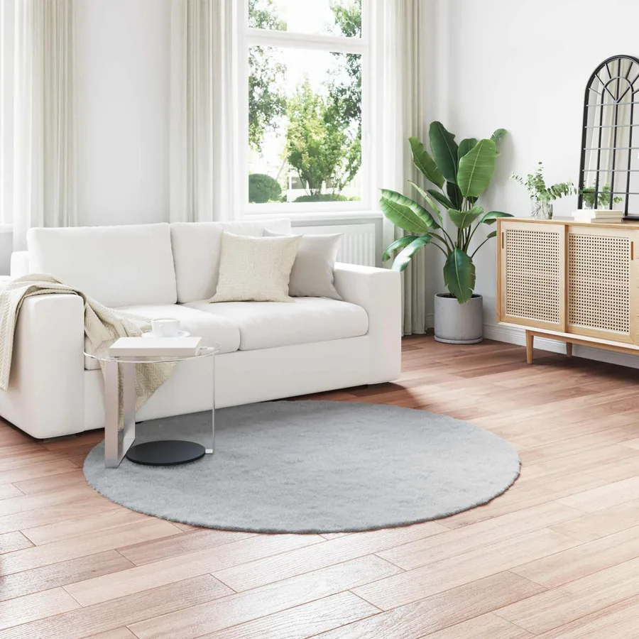 Tapis antidérapant en fausse de lapin OLITE Gris Ø 200 cm