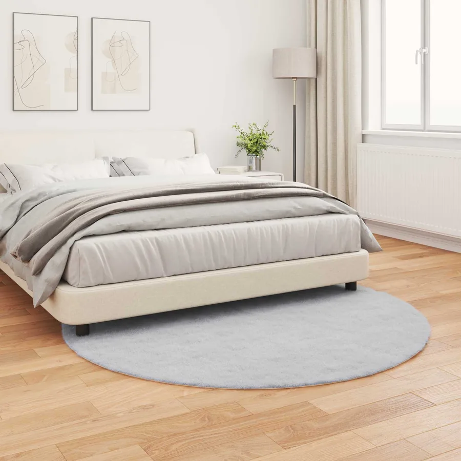 Tapis antidérapant en fausse de lapin OLITE Gris Ø 200 cm - 4