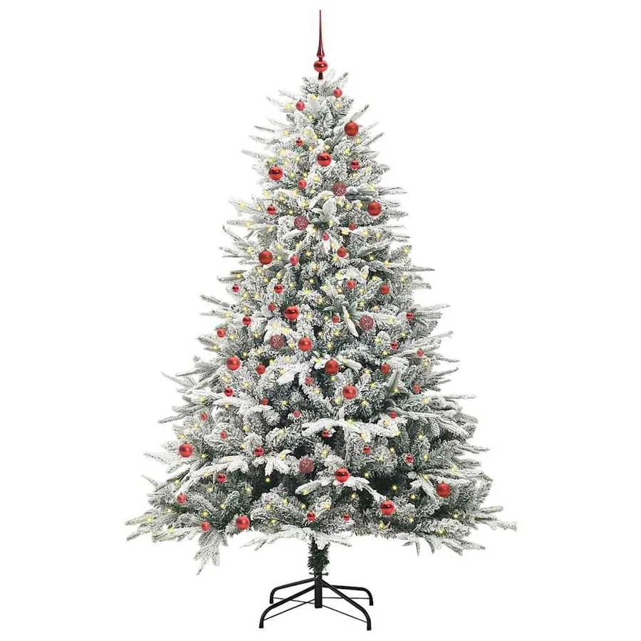 Arbre de Noël artificiel pré-éclairé avec ensemble de boules - 2