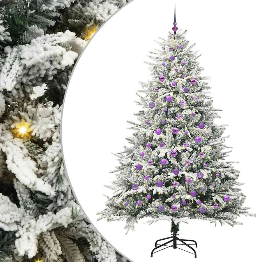 Arbre de Noël artificiel pré-éclairé avec ensemble de boules - 2