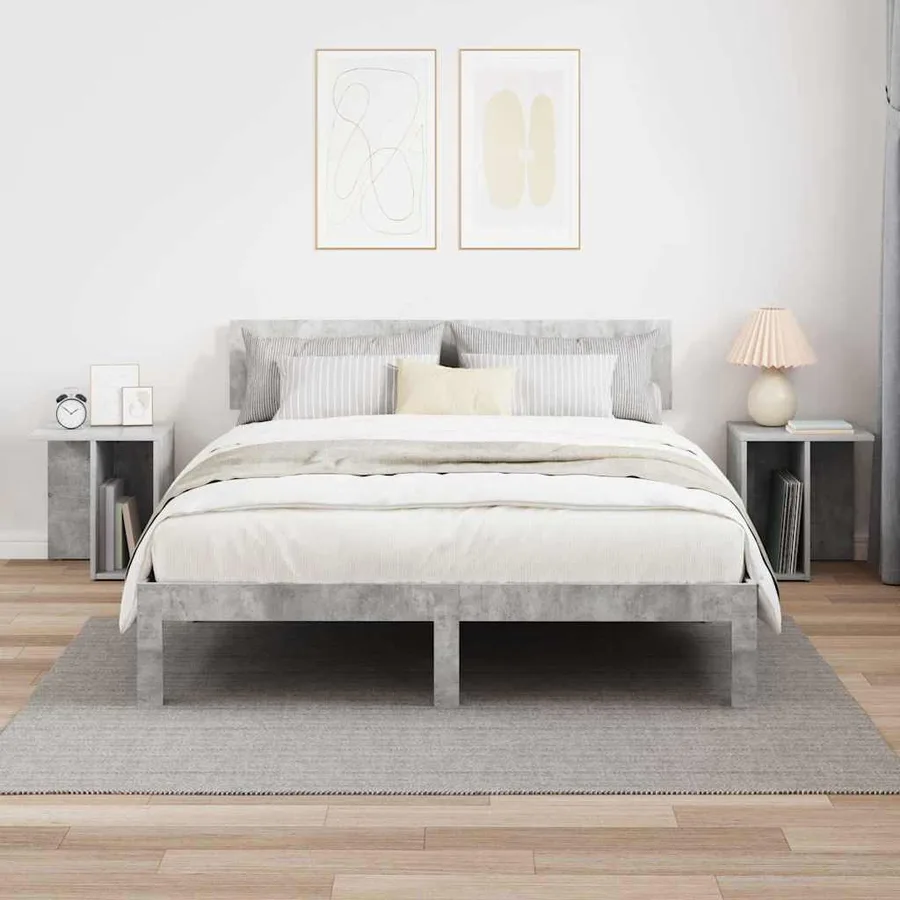 Table d'appoint 2 pcs Gris béton 37 x 32 x 40 cm - 4