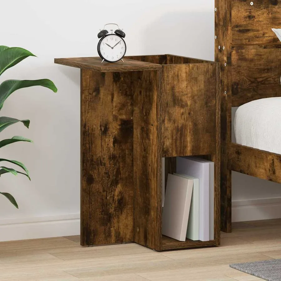 Table d'appoint Chêne fumé 35 x 40 x 55 cm Bois d'ingénierie