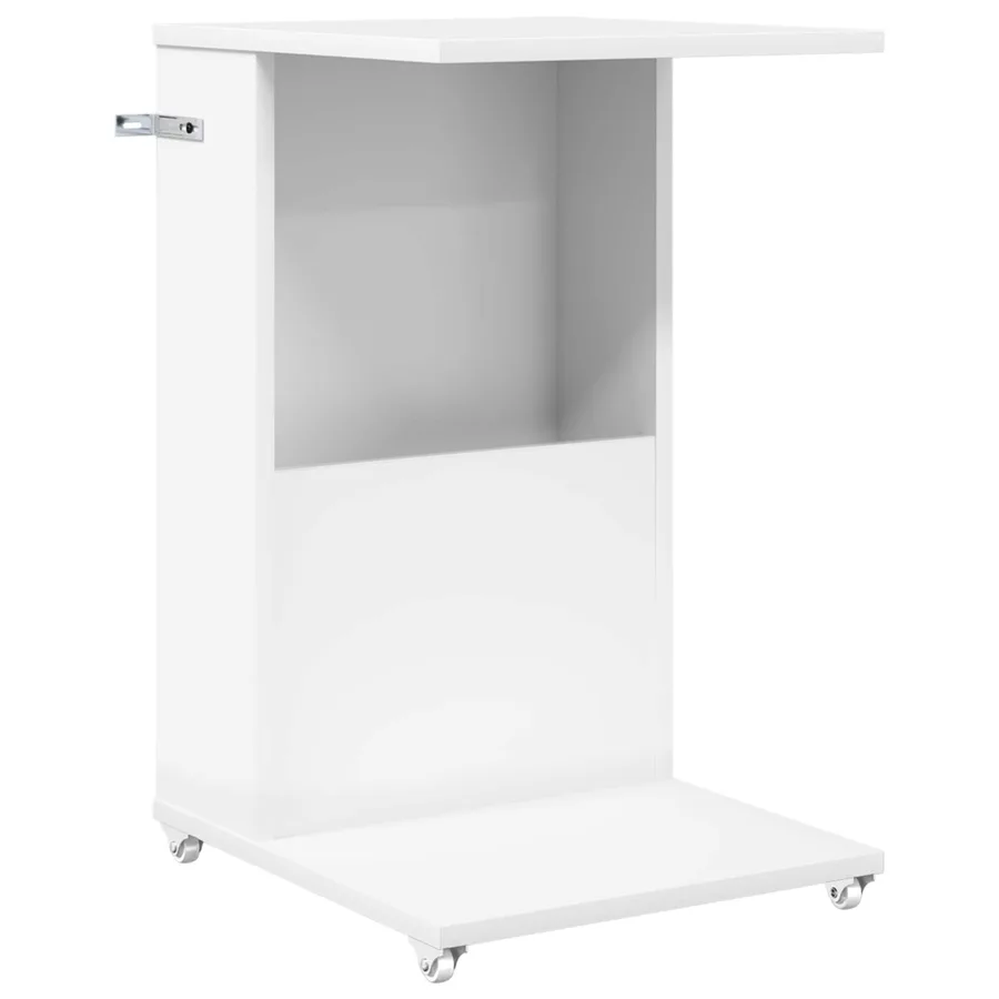 Table d'appoint Blanc 40 x 35 x 60 cm Bois d'ingénierie - 2