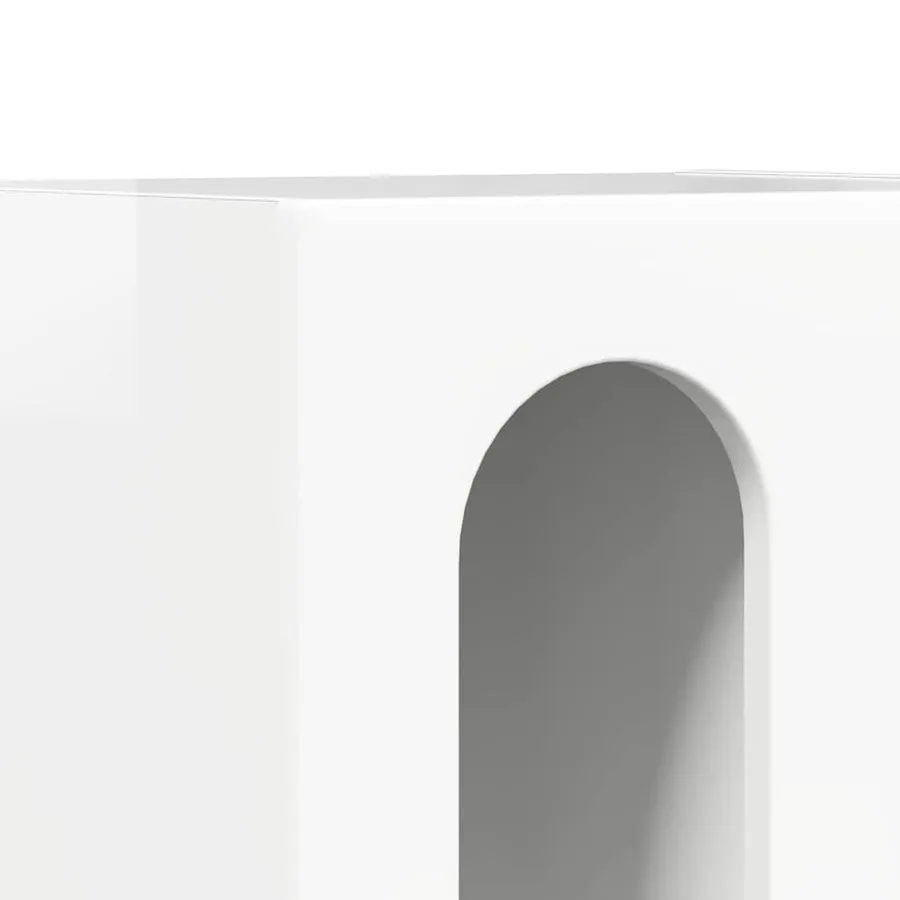 Table de chevet ELST Blanc brillant 40 x 35 x 50 cm - 7