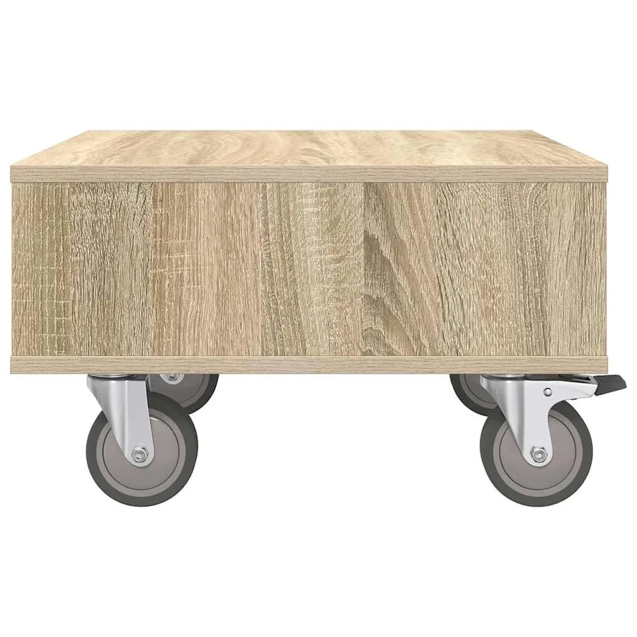 Table d'appoint avec roues Chêne Sonoma 50,5 x 50 x 30 cm - 6
