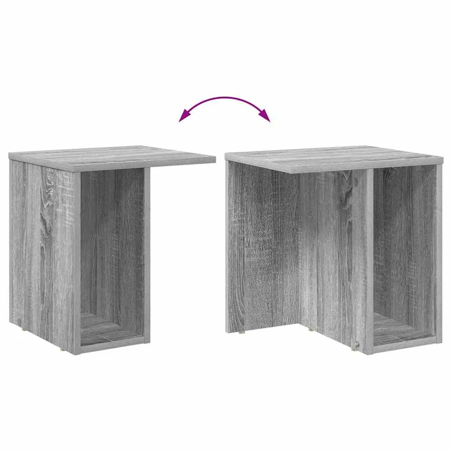 Table d'appoint 2 pcs Gris Sonoma 37 x 32 x 40 cm - 11