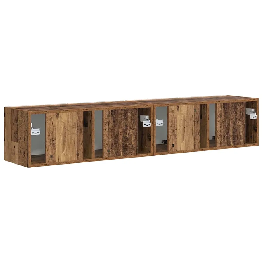 Meuble TV mural 2 pcs Bois Ancien 78,5 x 31 x 29,5 cm - 9