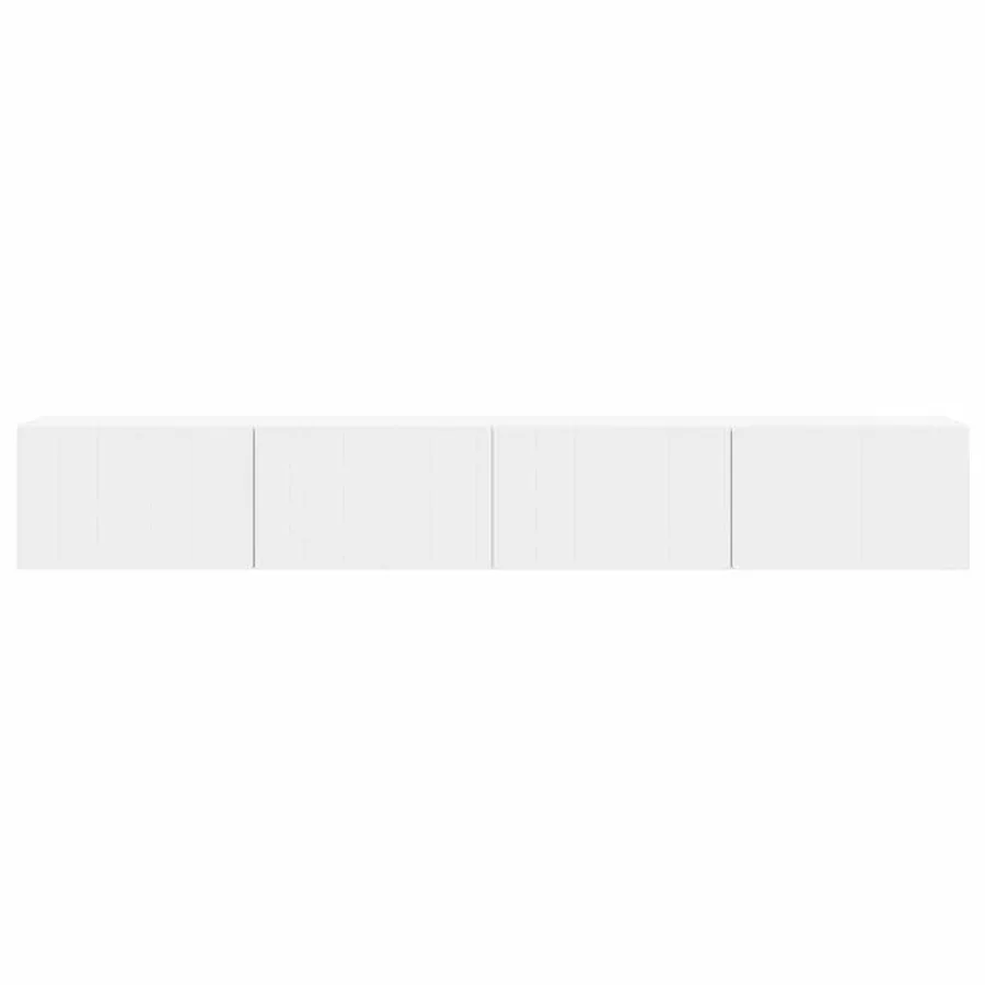 Meuble TV mural 2 pcs Blanc 98 x 31 x 29,5 cm Bois d'ingénierie - 7