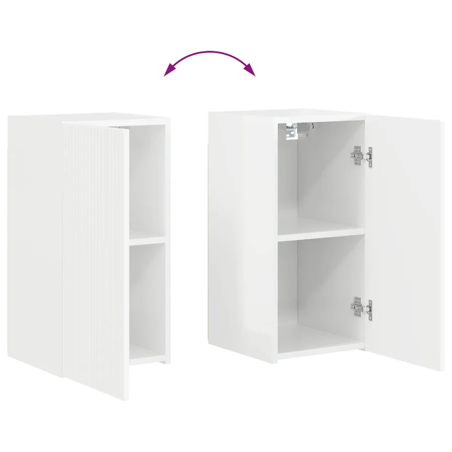 Meuble TV 8 pcs Blanc brillant - 13