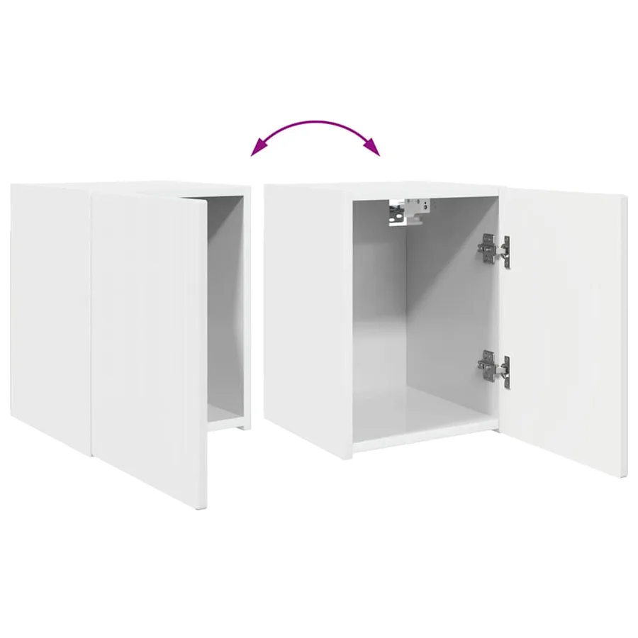 Meuble TV mural 2 pcs Blanc Brillant 30 x 31 x 40 cm - 13