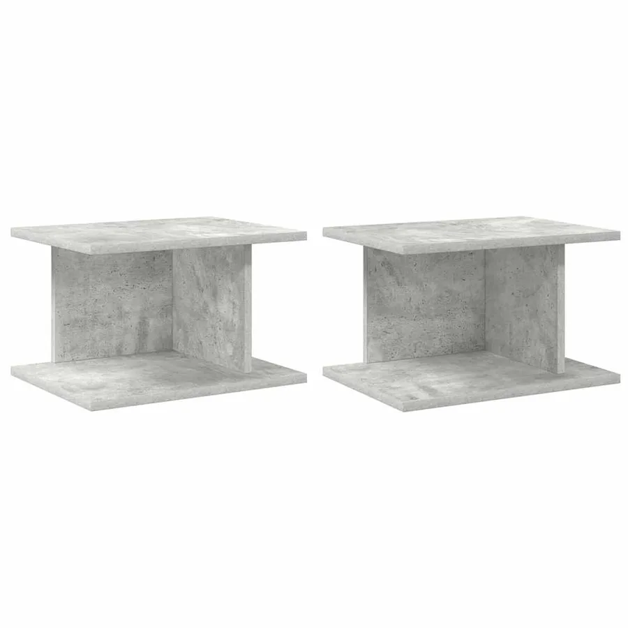 Table de chevet 2 pcs Gris béton 40 x 30 x 25 cm - 2