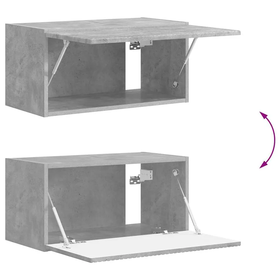 Meuble TV mural Béton 60 x 31 x 29,5 cm Bois d'ingénierie - 11