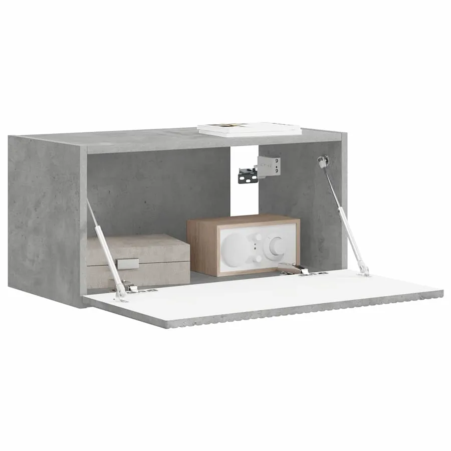 Meuble TV mural Béton 60 x 31 x 29,5 cm Bois d'ingénierie - 3