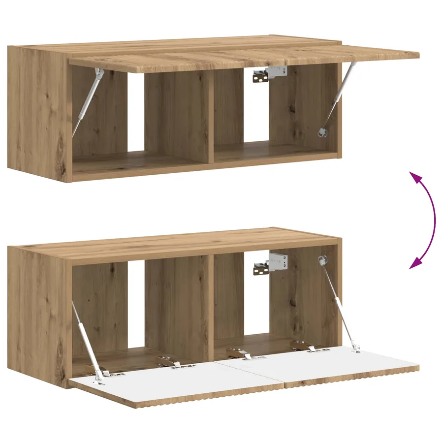 Ensemble meuble TV 4 pcs Chêne artisanal Bois d'ingénierie - 11