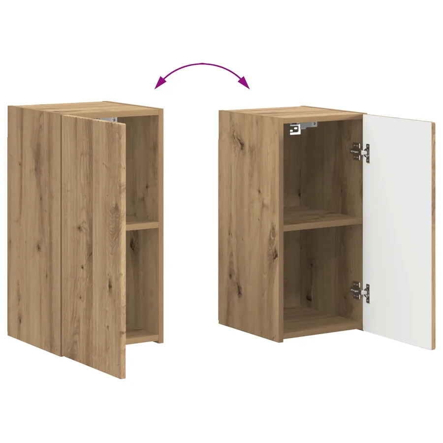 Ensemble meuble TV 4 pcs Chêne artisanal Bois d'ingénierie - 13
