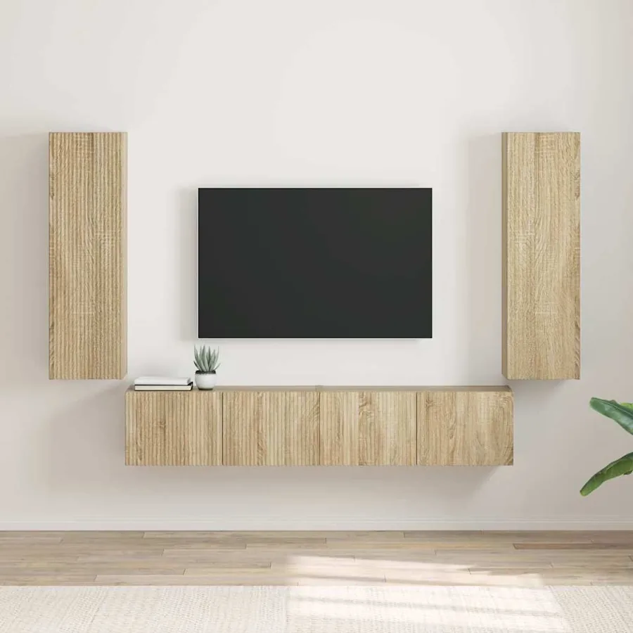 Meuble TV mural 2 pcs Sonoma 30 x 31 x 100 cm Bois d'ingénierie