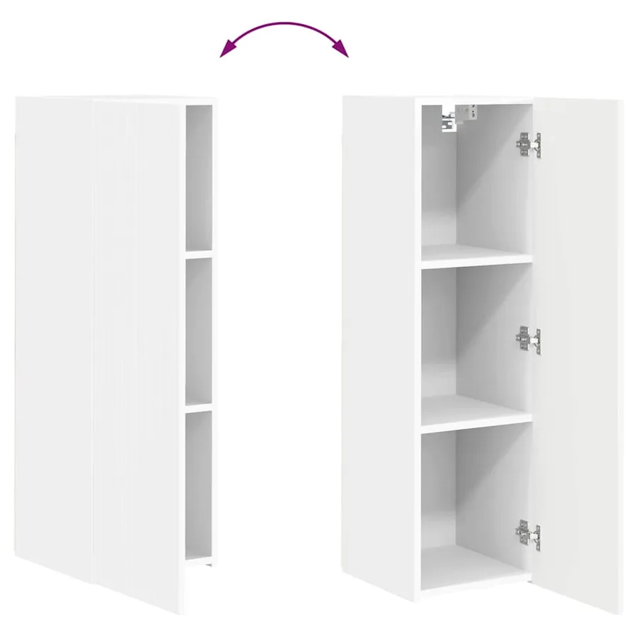 Meuble TV mural Blanc 30 x 31 x 100 cm Bois d'ingénierie - 12