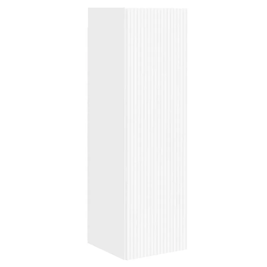 Meuble TV mural Blanc 30 x 31 x 100 cm Bois d'ingénierie - 2