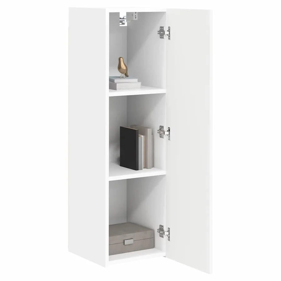 Meuble TV mural Blanc 30 x 31 x 100 cm Bois d'ingénierie - 3