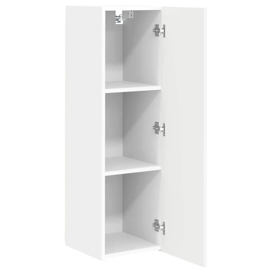 Meuble TV mural Blanc 30 x 31 x 100 cm Bois d'ingénierie - 5